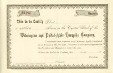Wilmington and Philadelphia Turnpike Co. - Early Turnpike Stocks picture