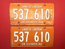 1962 Illinois Automobile  License Plates picture