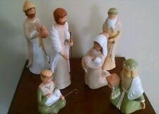 Nativity Set Hand Painted Large Terracotta 6 Figures Modern Unique 2004 New picture