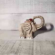 Artesania Rinconada Handmade Stoneware Elephant with Trunk Up Made in Uruguay picture