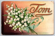 Postcard Tuck's No 131 Name Cards Flowers Tom Birthday picture