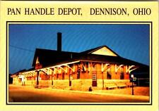 Dennison, OH Ohio  PAN HANDLE DEPOT Railroad/Train Station SHOPS 4X6 Postcard picture