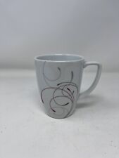 Porcelain Corelle Coordinates Coffee Cup mug SPLENDOR Pattern Gray/ Red Swirl picture