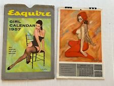 1957 Esquire Girl Full Year 12 Months Pinup Girl Calendar w/ Original Envelope picture