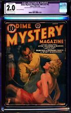 Dime Mystery Magazine Pulp 88 (V22 #4) CGC 2.0 torture needle decapitated heads picture