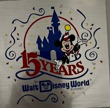 Vintage Walt Disney World 15 Years Sticker Chrome/ Shiny Metallic New Condition picture