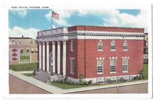 Putnam Connecticut c1930's United States Post Office building, U. S. flag picture