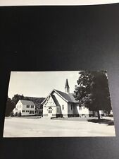 1955 Niagara, Wisconsin RPPC - Protestant Church, Ministers Residence 199 picture