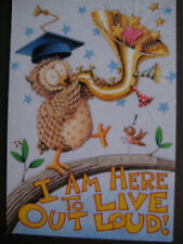 UNUSED vintage greeting card Mary Engelbreit GRADUATION I'm Here 2 Live Out Loud picture
