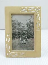 Antique 1920s MINIATURE PICTURE FRAME EASEL STAND REAL PICTURE picture