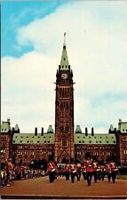 Changing Gaurd Ottawa Ontario Canada Parliament Bldgs Postcard UNP VTG Unused picture