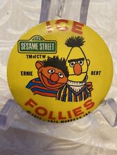 Vtg 1971-1974 Sesame Street Ice Follies  Ernie & Bert Muppets Pin Back button picture