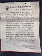 USMC Pre WW1 Warrant Record Book Signed By Marine Heroes Lejeune Barnett Elliott picture