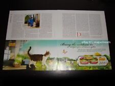 PURINA FRISKIES 2-Page PRINT AD 2009 cute TABBY CAT bring the outdoors in picture