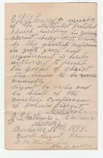 1893 handwritten Methodist Protestant Church license to preach picture