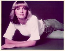 Olivia Newton-John 1970's era in white blouse & jeans vintage 8x10 photo picture