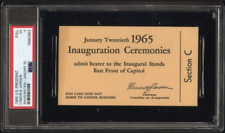 1965 Jan 20 President Lyndon Johnson LBJ Inauguration Ticket PSA 5 Ex picture