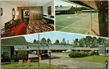 Smithfield, North Carolina Postcard TROT MOTEL INTOWN Highway 301 Roadside 1960s picture