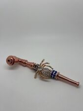 Trendy Vintage Metal Pipe Smoking Tabacco Creative Pink Spider picture