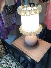 Vintage Kaadan Electrified Pink Hobnailed Lamp With Shade picture