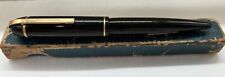 Vintage Eversharp Skyline Black Lever Fill Fountain Pen 14K Nib 1940s Gift Idea picture