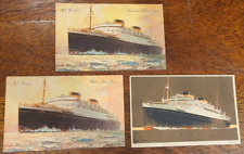 Lot- 3 vintage PostCards Cunard White Star Line - MV Georgic Cruise Ship picture