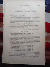 1869 Train Report PITTSBURGH FORT WAYNE & CHICAGO RAILROAD Warsaw Bucyrus Arcola picture