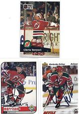 1998 UD Choice #120 Brendan Morrison New Jersey Devils Rookie Autographed Card picture