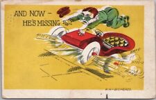 Vintage Early Automobile Car Comic Postcard 