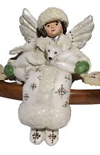 Vintage Midwest Cannon Falls Ornament Angel Rabbit And Fox White P. Schifferl picture