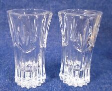 2 Vintage Princess House Lead Crystal #948 Miniature Vases Toothpick Holders 3