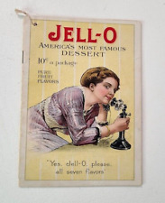Jello Advertising Recipe Booklet c 1915 Antique Telephone & Woman cover ORIGINAL picture