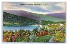 1953 Hensonville, NY Postcard-  GREETINGS FROM HENSONVILLE NY picture