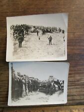 Antique Vintage Ephemera Old Photo Lot Military Tank Demo Large Crowd Soldiers picture