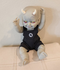 Creepy Possessed Baby Doll with Horns - Poseable Halloween Prop picture