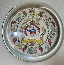 Disneyland Fantasia Metal Tin Tray Plate Vintage Souvenir Collectible Decor Asis picture