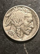 Rare 1937 F Buffalo Nickel picture