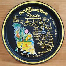Walt Disney World Florida Serving Tray Map Collector Souvenir Keepsake Plate Vtg picture