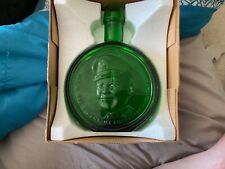 VTG. Wheaton Dwight D. Eisenhower Green Carnival Glass First Edition Bottle;BOX picture