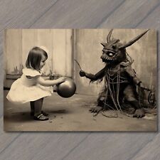 POSTCARD Weird Child Scary Vintage Halloween Monster Cult Unusual Unreal picture