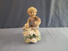 Vintage Royal Worcester Figurine #3455 - May - Child Picking Flowers picture