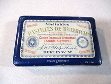 Antique Berlin German Pastilles De Bullrich medical tin box Victorian picture picture