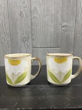 Sunnycraft Stoneware Coffee Mug Cup Handpainted Daisy Flower Floral Design picture
