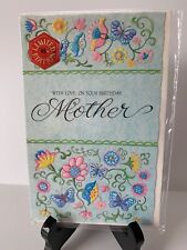 Vtg Greeting Card With Love On Your Birthday Mother Unsigned Limited Edition picture