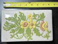 Vintage 1978 Arnel’s Porcelain Floral Jewelry, Trinket Box, Treasure Box, Yellow picture