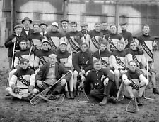 1913 Tecumseh Lacrosse Team Vintage Old Photo 8.5