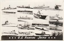 United States Navy Fighting Ships c1942 postcard RPPC (1) picture