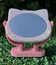 Blinged Out Diamond Crystal Hello Kitty Makeup Mirror Done By Hand  picture