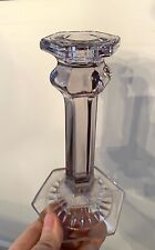 Cambridge Glass Candlestick Candleholder 7” Smokey Amethyst Neodymium ? Art Deco picture