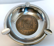 Vintage  Reales/Real Spanish Colonial Coin-Bronze Medal Ashtray picture